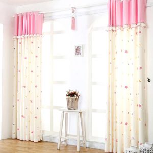 Modern-Beige-Cotton-And-Linen-Pink-Kids-Star-Curtains-CMT18058-1.jpg