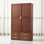 Aspect Walnut 4-Piece Wood Door Storage Unit with Drawers