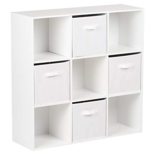 Hartleys White 9 Cube Unit & 4 White Storage Drawers