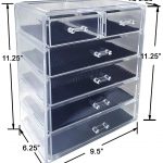 Traveller Location: Sodynee Cosmetics Makeup and Jewelry Storage Organizer Case  Display Boxes, 4 Large and 2 Small Drawers: Home & Kitchen
