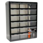 18-Compartment Storage Small Parts Organizer in Black