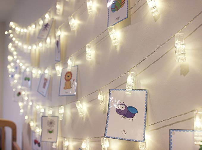 Amazon.com: LED Fairy String Lights with Clips for Photos - 20