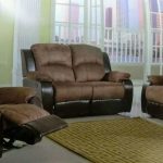 Used brown and black micro-suede couch and loveseat for sale in Portland
