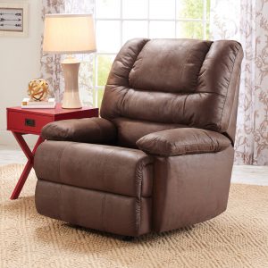 Simmons Manhattan Faux Leather Recliner | Simmons Recliner | Cuddle Up  Recliner