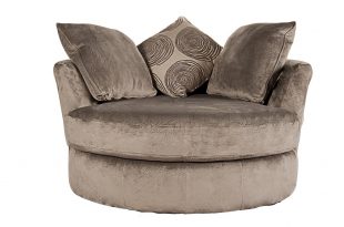 Agustus Over Sized Classic Swivel Chair with Accent Pillows