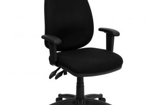 Flash Furniture High Back Black Fabric Executive Ergonomic Swivel Office  Chair with Height Adjustable Arms-BT661BK - The Home Depot
