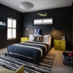 Mesmerizing Black Cool Bedroom Ideas For Guys With Yellow Wooden .