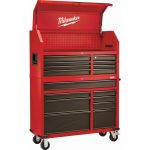 16-Drawer Steel Tool Chest and Rolling Cabinet Set, Textured