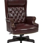 Office Star TEX228-JT4 Deluxe High Back Traditional Executive Chair with  Solid Arms and Built