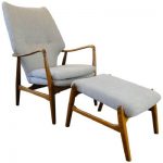 Vintage Armchair and Ottoman by Ib Madsen & Acton Schubell 1