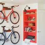 Bike Storage Is Functional and Decorative in Hip Bedroom
