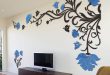3D Flower Rattan Wall Stickers Home Decor Living Room Art TV Background  Acrylic Mirrored Decorative Sticker Wall Decoration