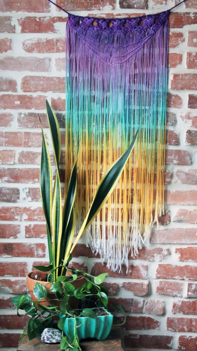 View in gallery Macrame wall hanging from Etsy shop Slow Down Productions