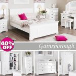 Image is loading Gainsborough-White-Bedroom-Furniture -Bedside-Cabinets-Chest-of-