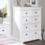 Gainsborough White Chest of Drawers, Large, very sturdy 2 over 3 drawer  chest.
