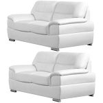 Manchester White Leather Sofas (All combinations available) (2+2 Seater):  Traveller Location.uk: Kitchen & Home