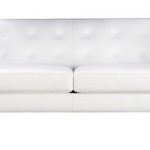 Aidan White Leather Sofa. View in gallery