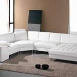 Vig Furniture Monaco White Leather Sectional Sofa #2236