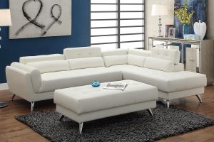 White Leather Sectional Sofa - Steal-A-Sofa Furniture Outlet Los Angeles CA