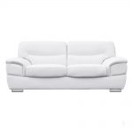 BARLETTA white leather sofa 3 seater
