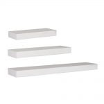 Kiera Grace Maine 12 in. W x 5 in. D, 16 in. W x 5 in. D and 24 in. W x 5  in. D White Wall Shelf (Set of 3)-FN00373-7 - The Home Depot