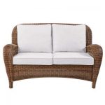 Beacon Park Wicker Outdoor Loveseat with Cushions Included, Choose Your Own  Color