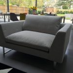 Wide armchair using a 90 cm seat base = 130 cm x 102 cm
