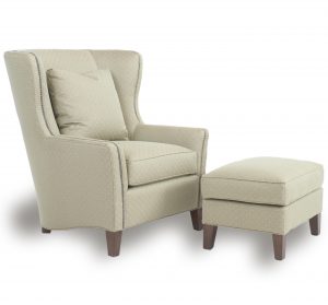 Smith Brothers Accent Chairs and Ottomans SB Wingback Chair and Ottoman |  Dunk & Bright Furniture | Chair & Ottoman Sets