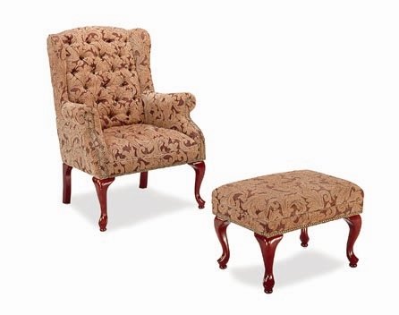 Wingback Chair and Ottoman