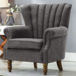 Occasional Wing Chair High Back Fabric Linen Tub Armchair Fireside Living  Room