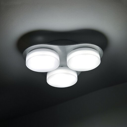 LED 3 Heads Round Ceiling Light Bedroom Light Fixtures Modern