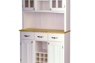 Home Styles White and Natural Buffet with Hutch-5100-0021-12 - The Home  Depot