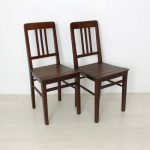 Vintage Wooden Chairs, 1920s, Set of 2 1