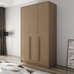 European style modern design cloth wardrobe bedroom solid wood handle  wardrobe