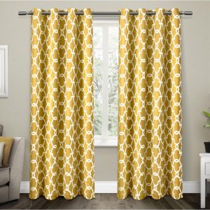 Gates Sundress Yellow Sateen Blackout Thermal Grommet Top Window Curtain-EH8024-05  2-96G - The Home Depot