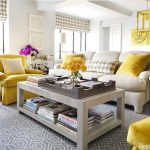 Contemporary Yellow and Gray Living Room