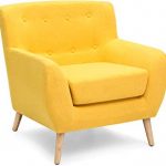 Best Choice Products Mid-Century Modern Linen Upholstered Button Tufted  Accent Chair for Living Room