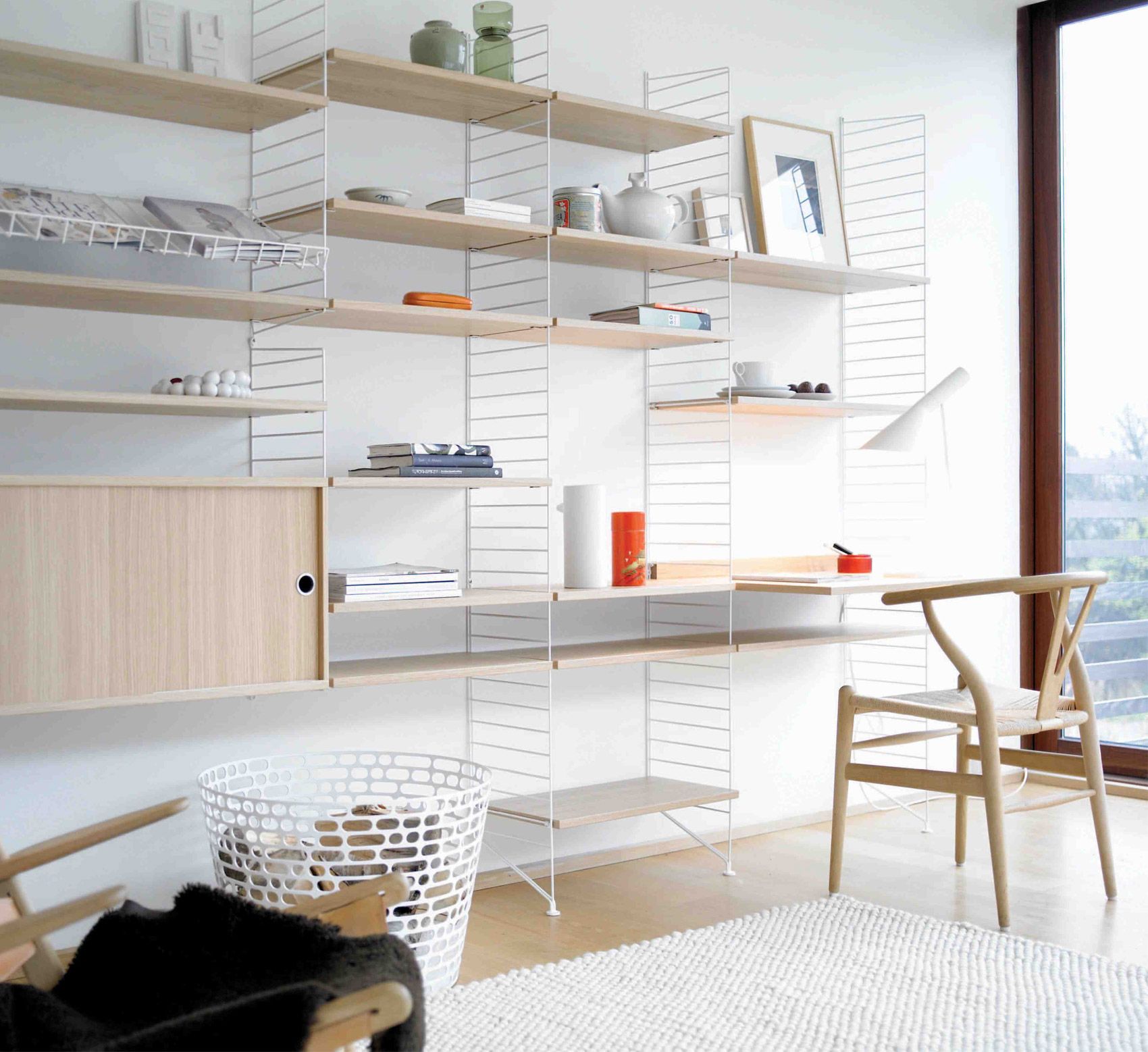 String Shelving System – a shelving
  system goes around the world