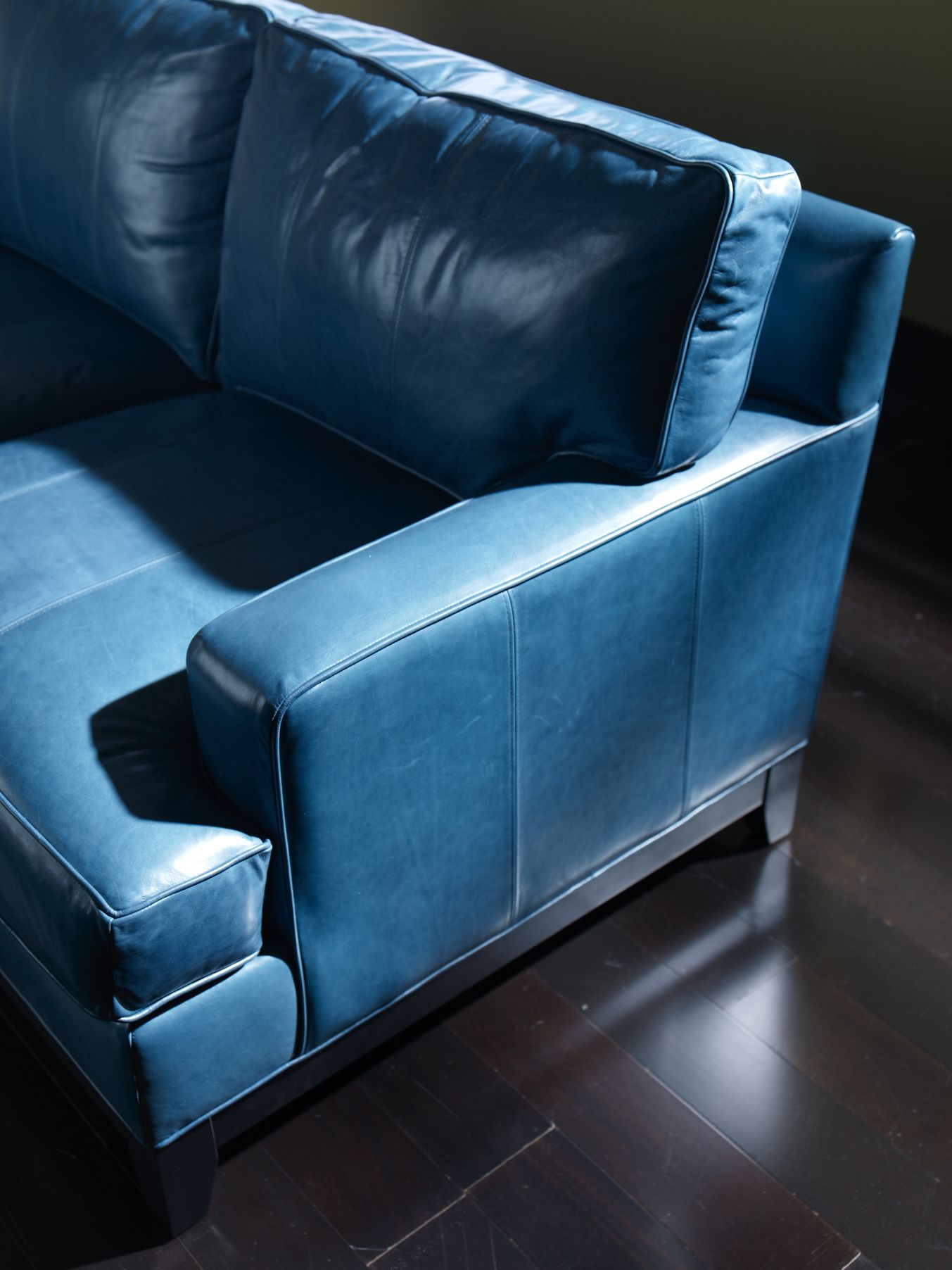 Blue Leather Couch  to Transform
  Your Space