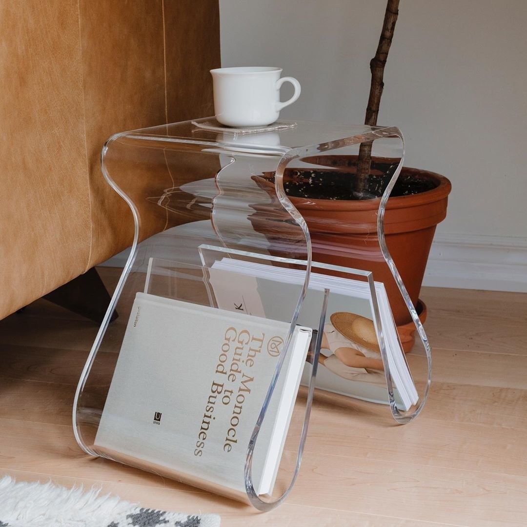 Side table with magazine rack: must for
  every living room