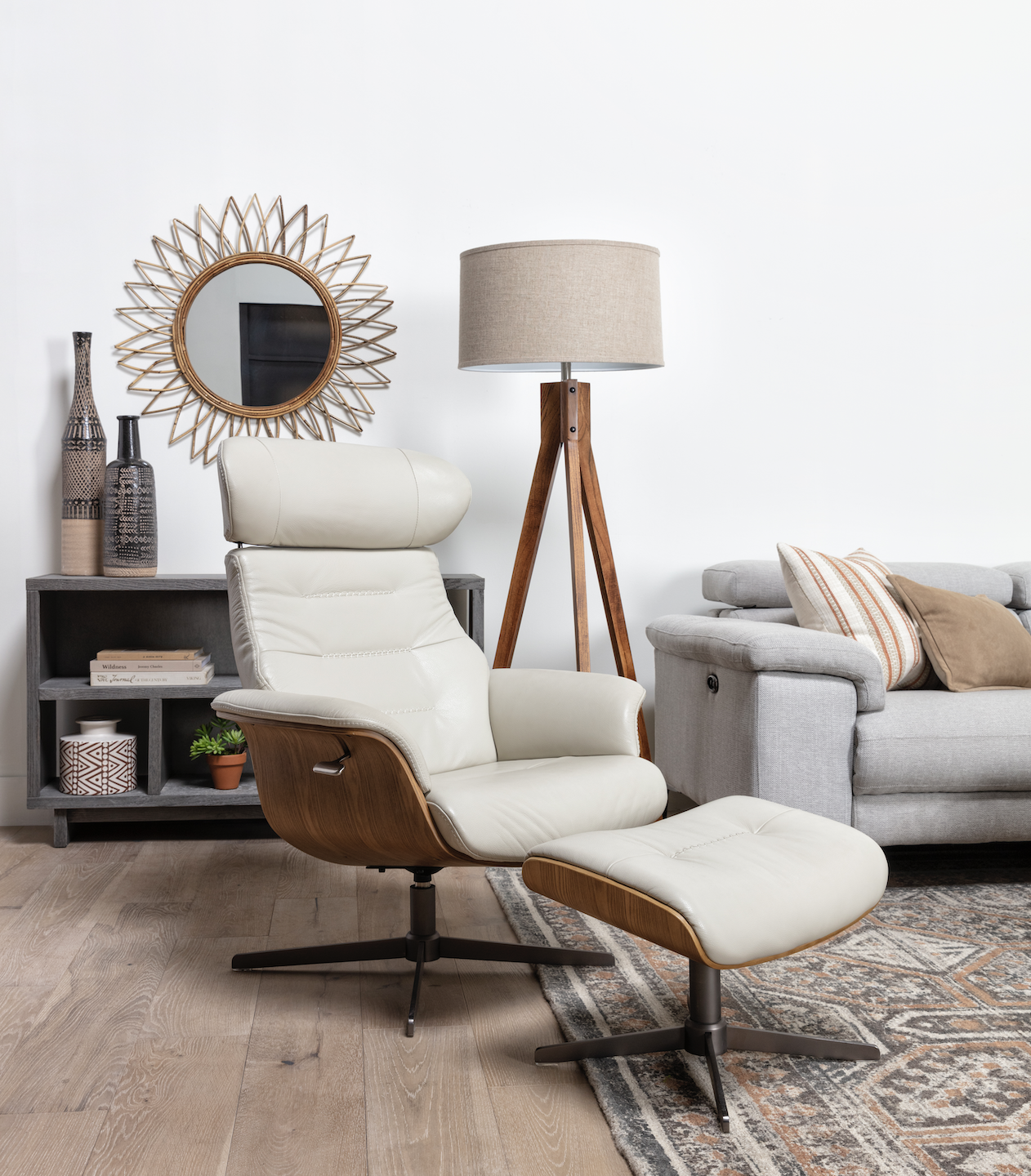 Swivel Chair With Ottoman That Catch An
  Eye