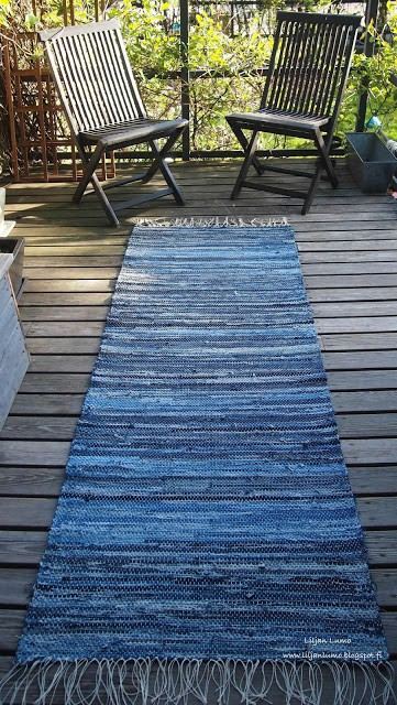 Recycled Shaggy Patterned Rag Rugs