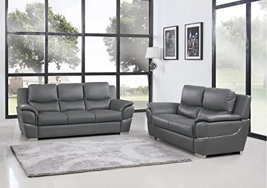 Grey Leather Loveseat : Pictures, Ideas