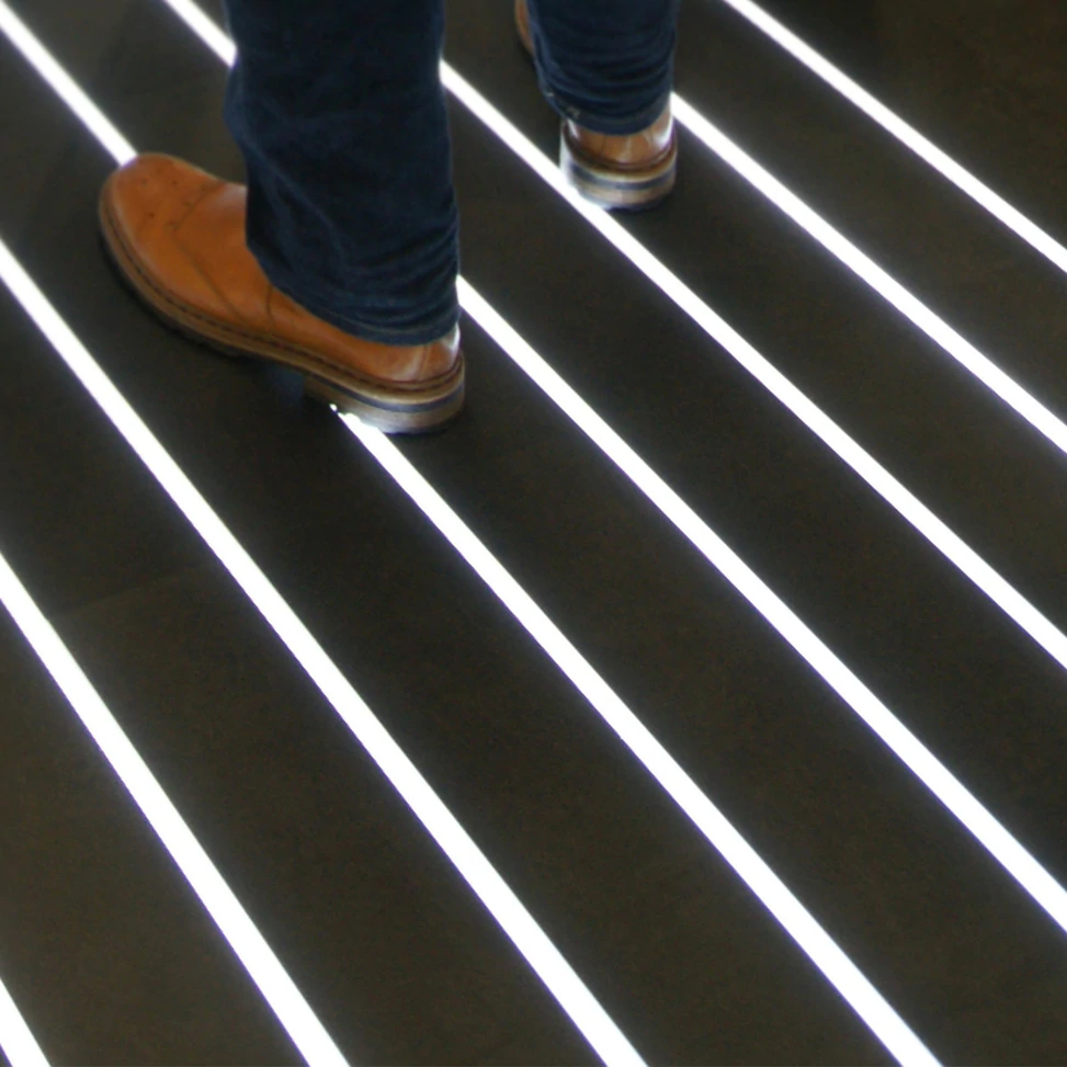 How do corporate properties and homes
  benefit from LED recessed floor lights?