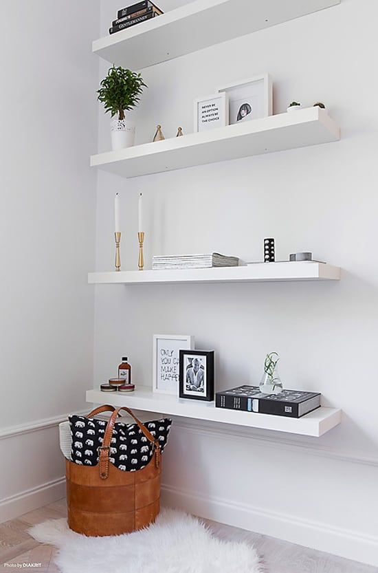 White Shelves Decorating Ideas for Every
  Room