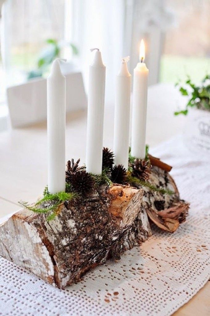Winter decorating ideas made from wood