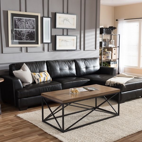 Black Leather Sectional Sofas