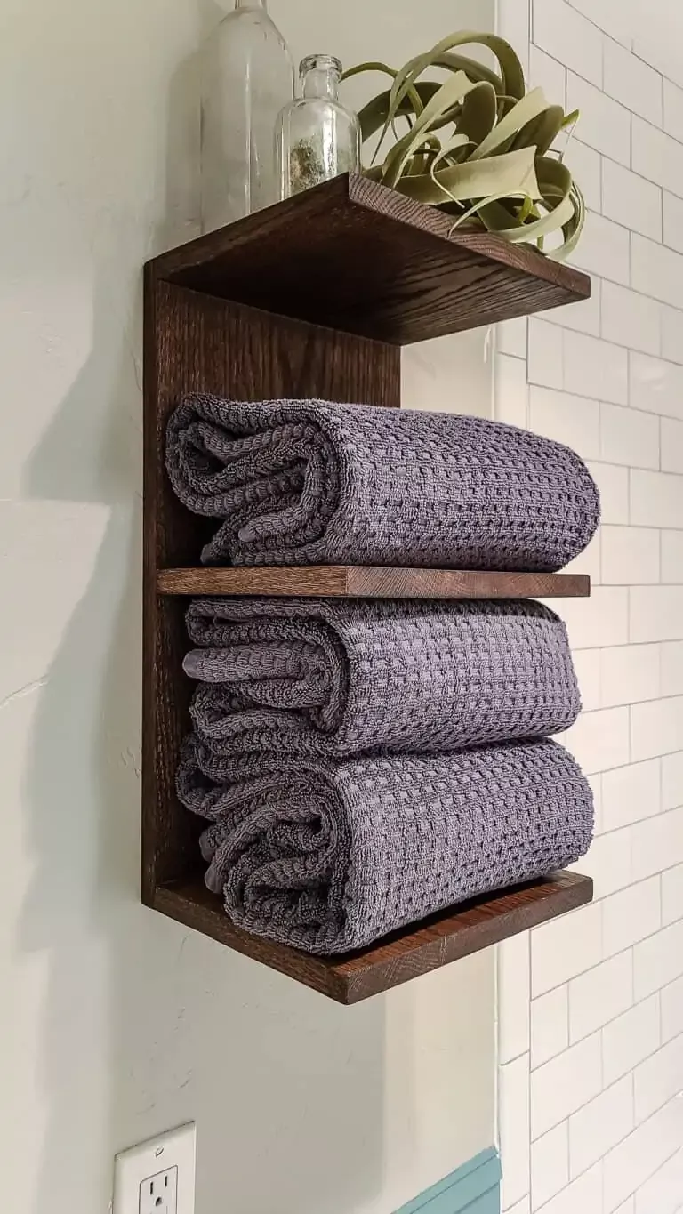 Diy Bathroom Towel Storage That Catch An
  Eye