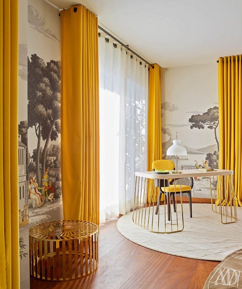 The Way To Brighten Up A Room With Yellow
  Curtains
