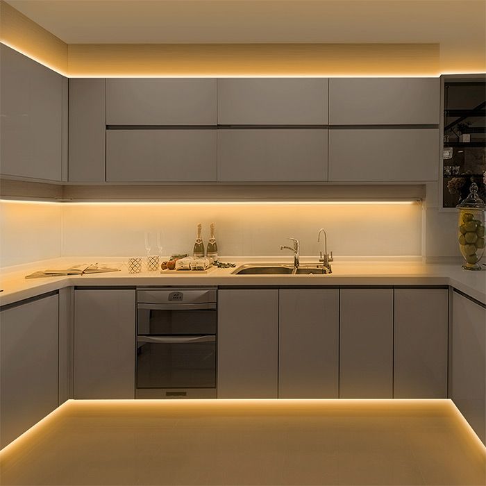 The right kitchen light for worktop and
  dining table